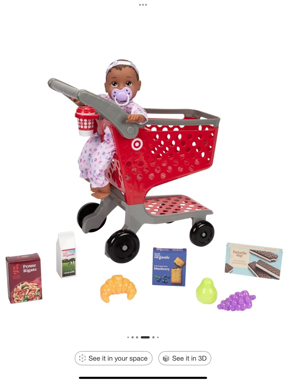 Target Kids Play Grocery Shopping Cart Toy - Red & Gray - Picture 6 of 6